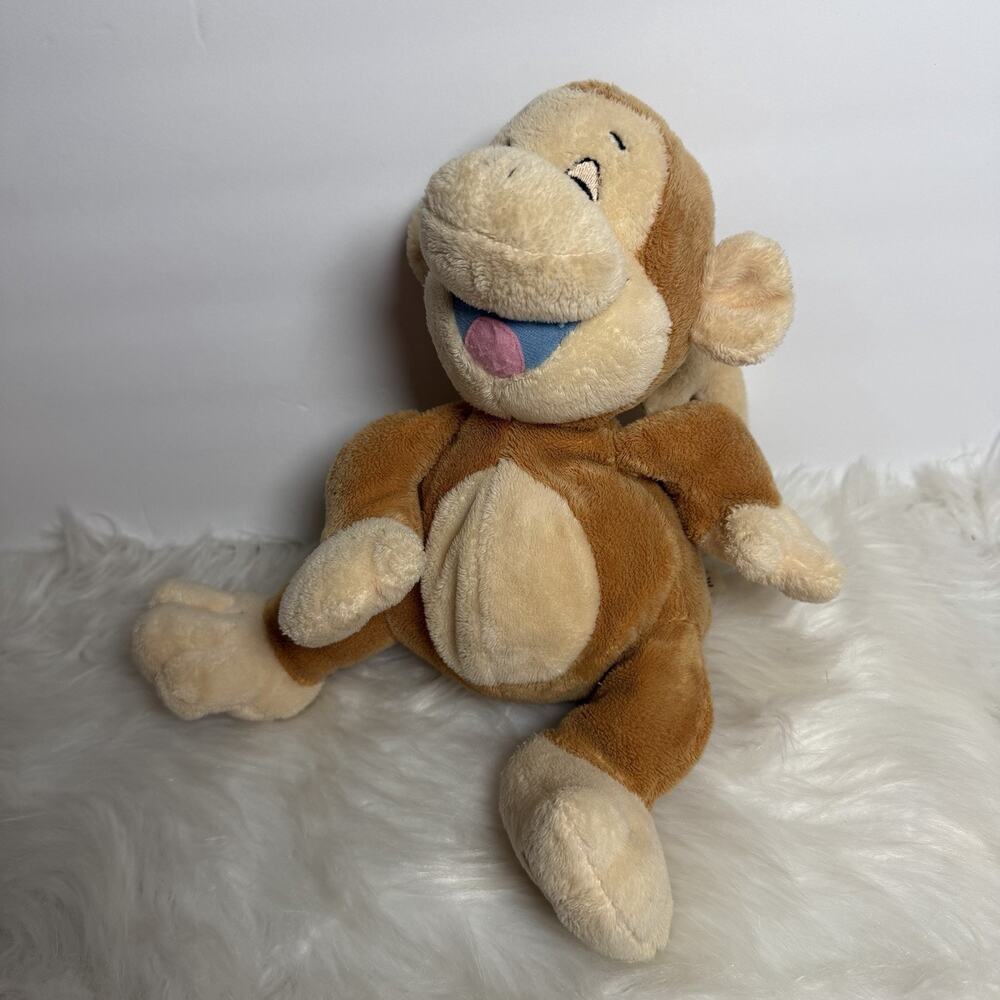 Nuby Tickle Toes Plush Monkey Tan Brown Giggling WORKS Stuffed 2007 Luv N Care